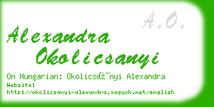 alexandra okolicsanyi business card